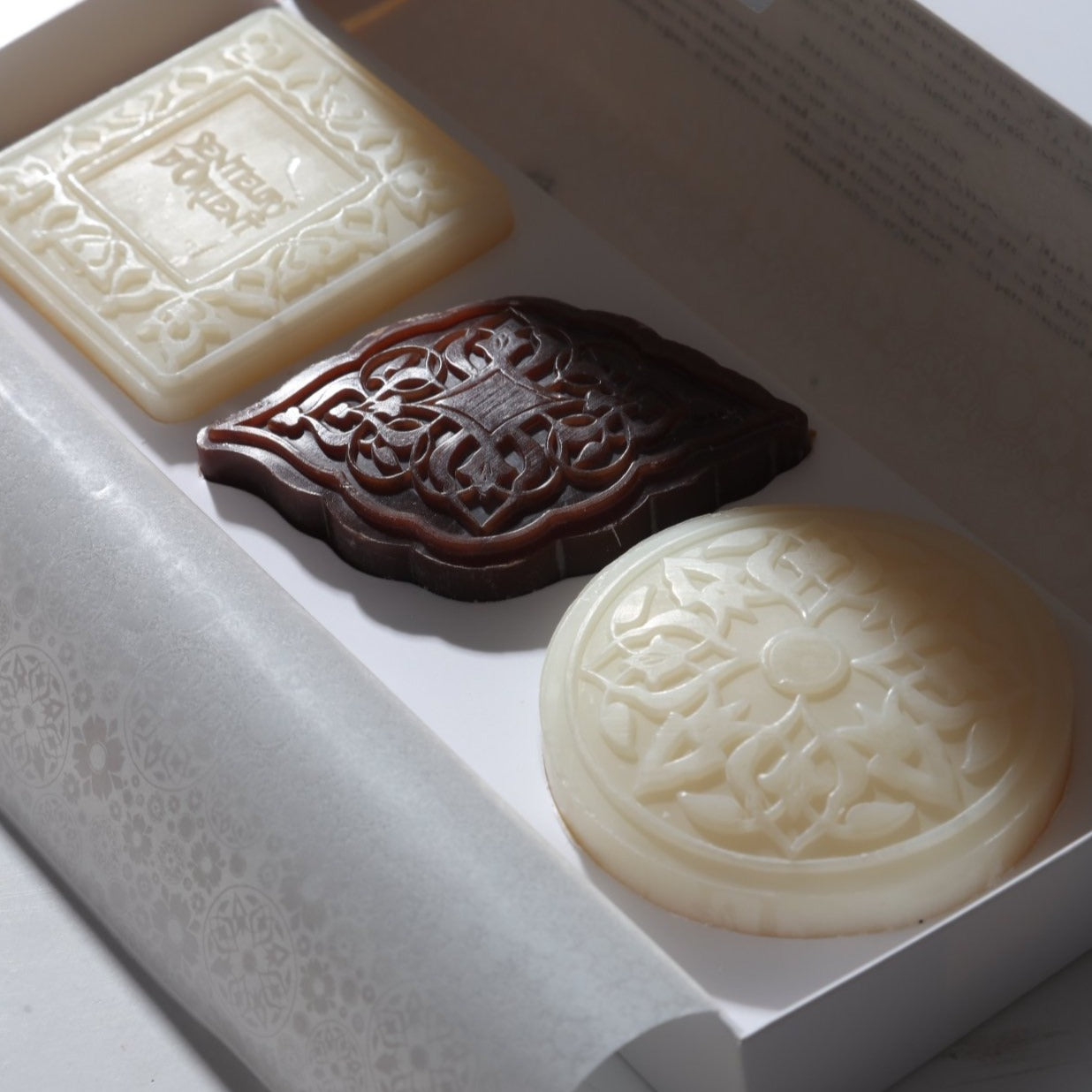 Oriental Trio luxury gift set - 3 handcrafted oriental soaps with exotic scents - Lebanese artisan bath products