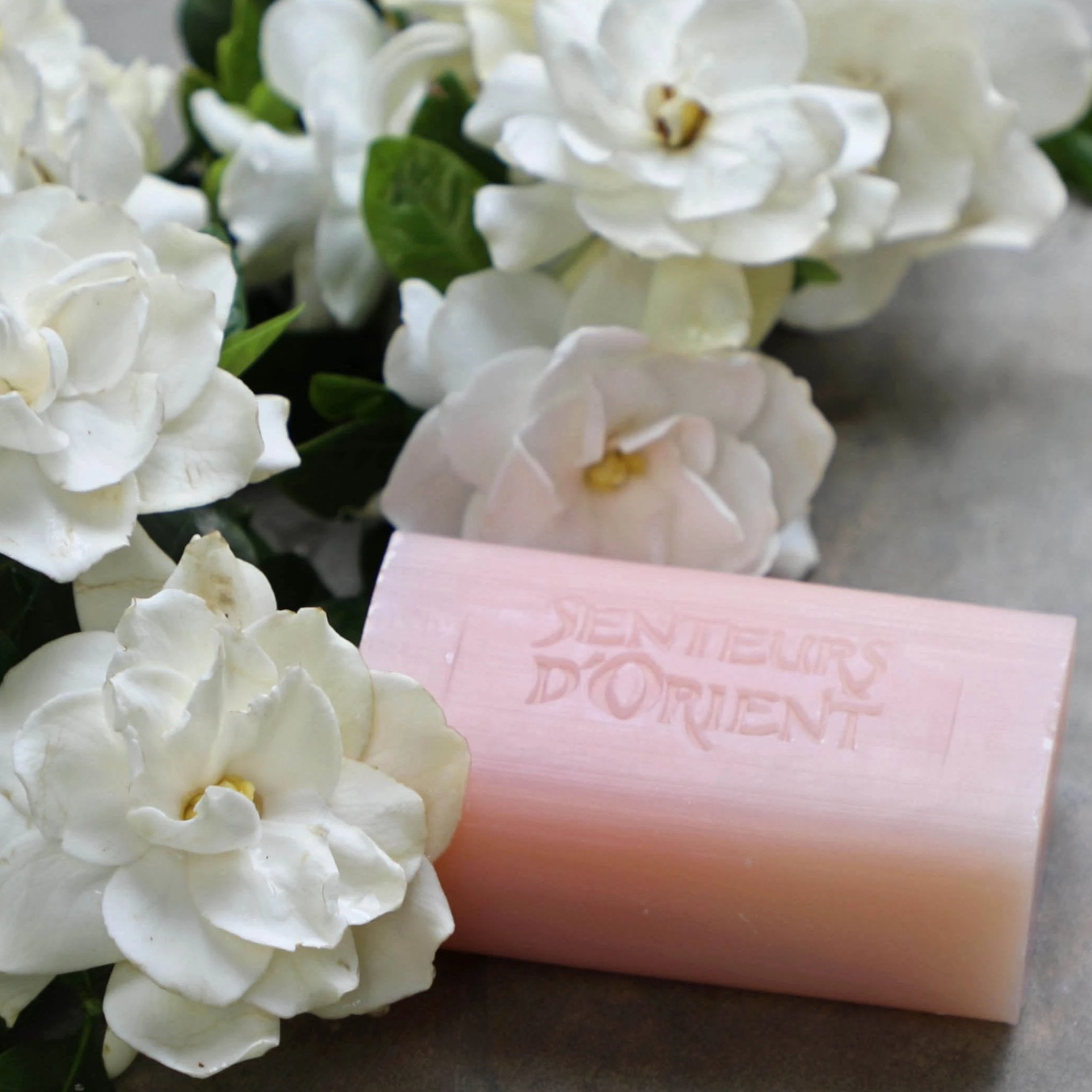 Oriental Gardenia natural rough-cut bar soap - velvety gardenia bar with floral fragrance - artisan Lebanese
