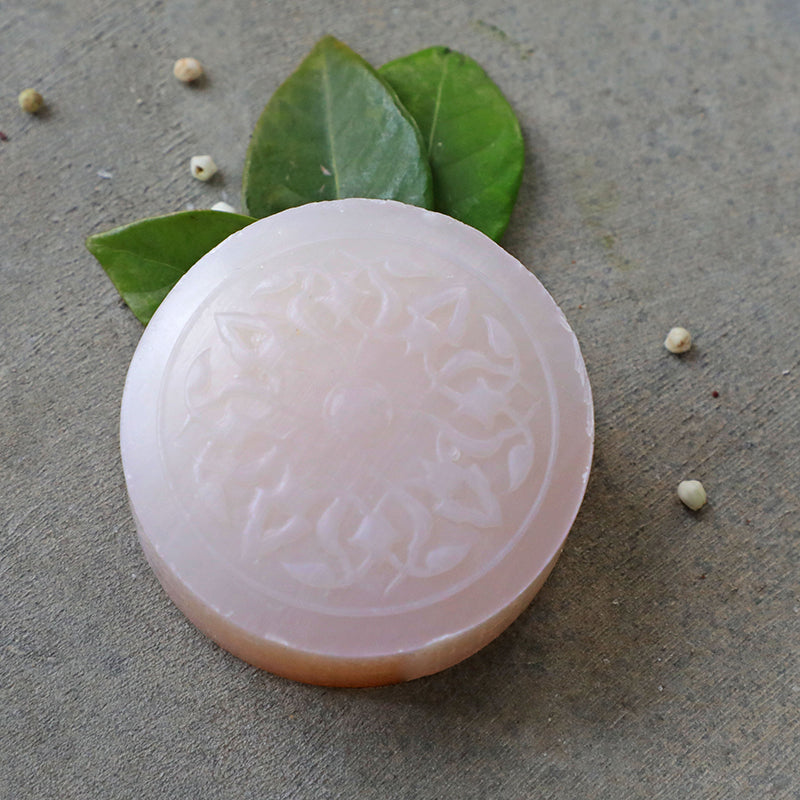 Oriental Gardenia mini Ma'amoul soap - handcrafted velvety travel-size soap - Lebanese artisan bath product