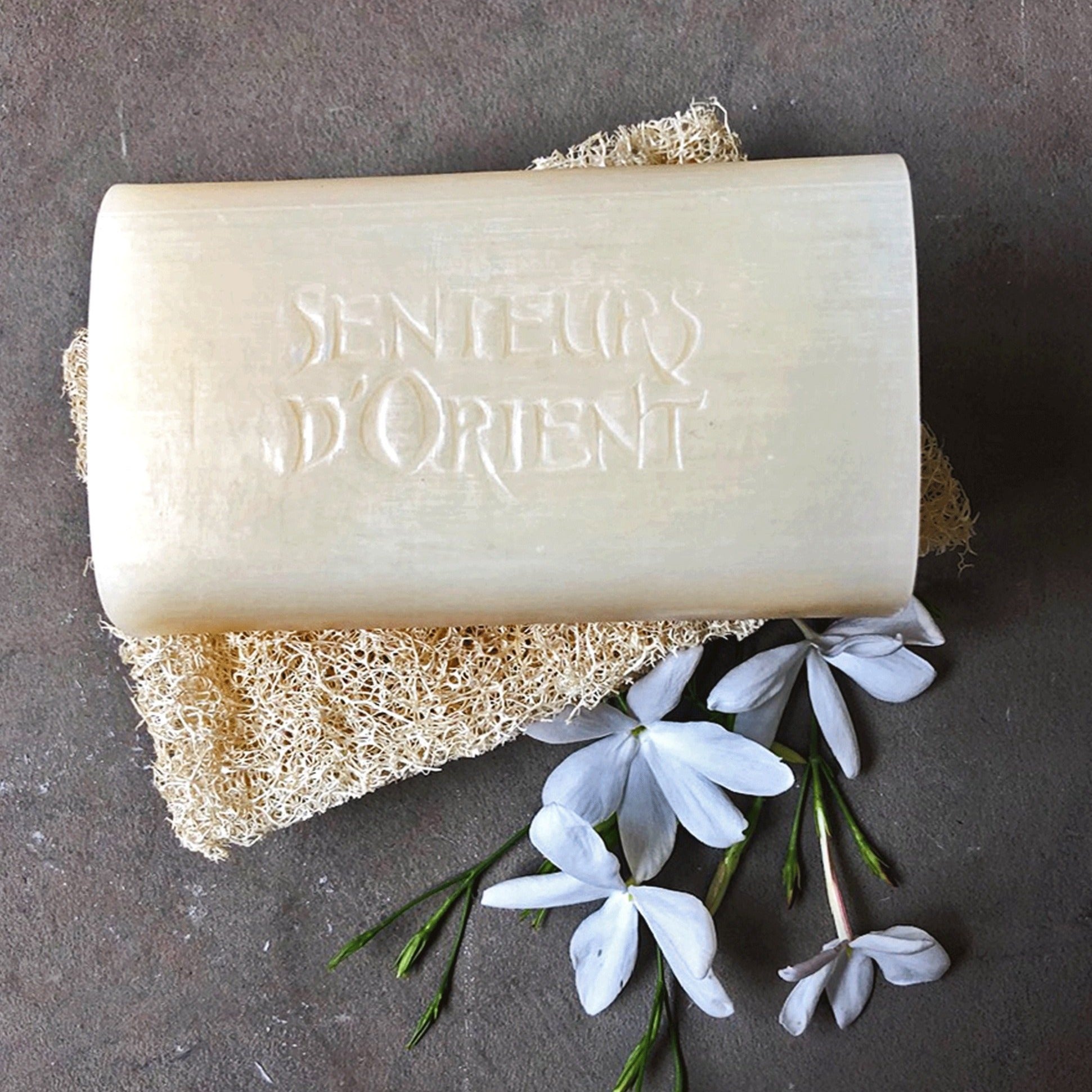 Jasmine of Arabia natural rough-cut bar soap - soothing jasmine bar with essential oils - artisan Lebanese