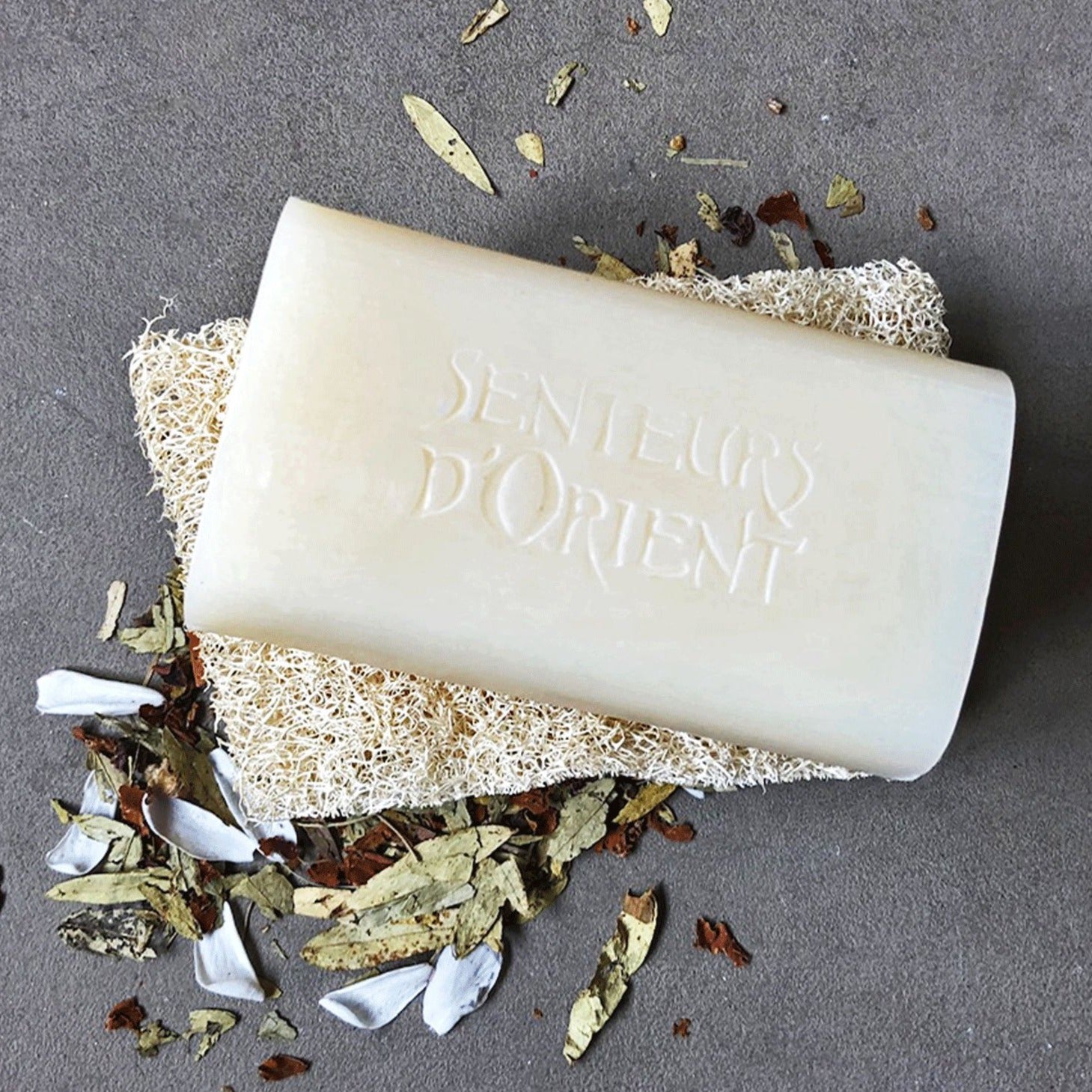 Tea Flower natural rough-cut bar soap - stimulating floral bar with green tea - artisan Lebanese soap